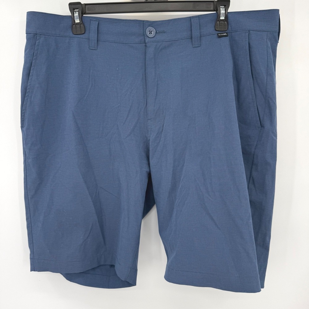 TravisMathew Shorts‎ Mens 36 Blue Performance Golf Micro Stripe Stretch
